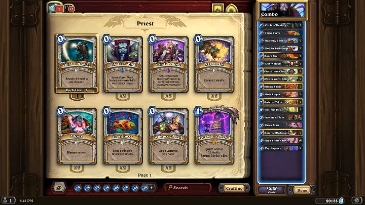 Priest Recommended Deck Of Cards Descent Of Dragons Hearthstone