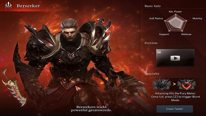 Lost Ark Berserker Warrior Character Class Gamepressure