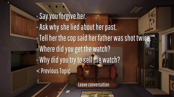 Second dialog - skip the last option - 12 Minutes: Interrogation - how to learn the truth? - FAQ - 12 Minutes game guide