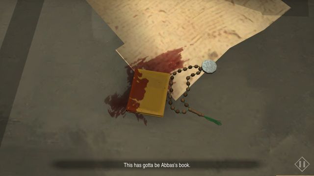 If you collect Abbass belongings, you will be able to return them to him later on. - Chapter 6: Show the World - Walkthrough - 1979 Revolution: Black Friday - Game Guide and Walkthrough