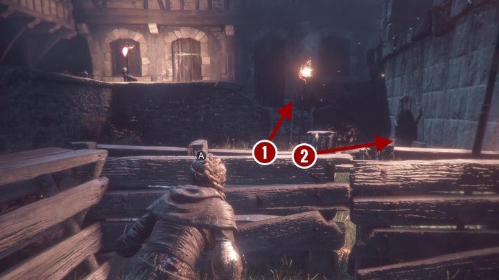 Once you get out, you will encounter a guard blocking the path you have to follow - A Plague Tale Innocence: Chapter 8 Our Home walkthrough - Walkthrough - A Plague Tale Guide