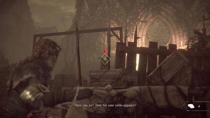 Use the place where the archers stood to enter the cathedrals courtyard - A Plague Tale Innocence: Chapter 16 Coronation walkthrough - Walkthrough - A Plague Tale Guide