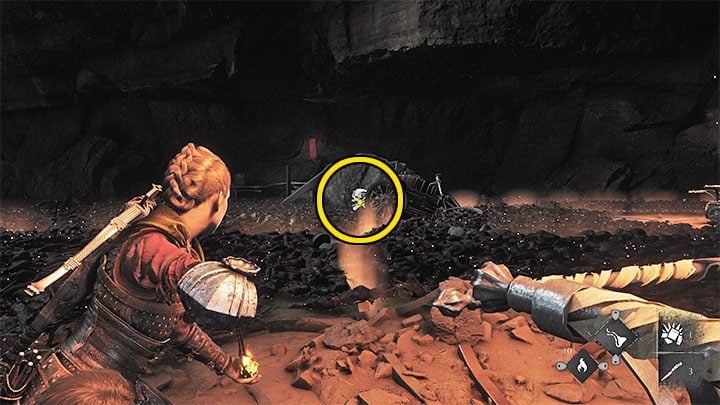 From here you can detonate a copper tank pictured above with an Ignifier - Plague Tale Requiem: Chapter 11, Explore the underground area - walkthrough - Chapter 11 - The Cradle of Centuries - A Plague Tale Requiem Guide, Walkthrough