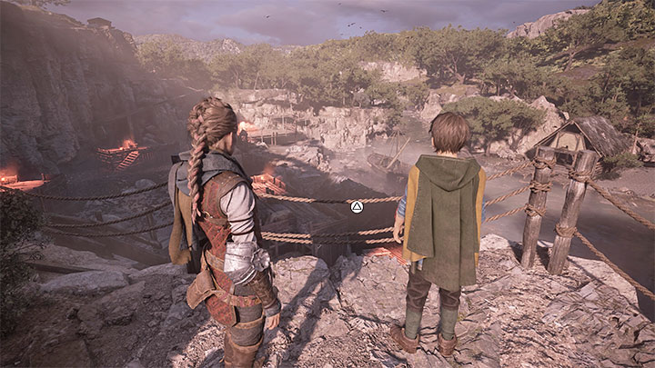 Once that is done, approach the area where Lucas is standing and press the interaction button - Plague Tale Requiem: Chapter 5 (In Our Wake) - list of secrets - Hugo Herbarium and Souvenirs - A Plague Tale Requiem Guide, Walkthrough