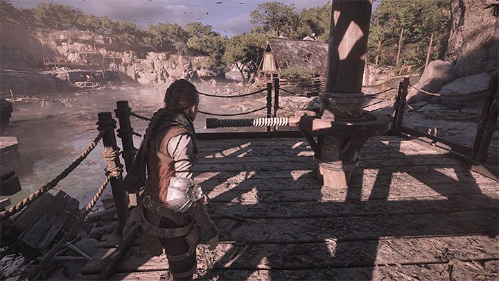 In the next area you must reach the rotating mechanism - using it moves the platform - Plague Tale Requiem: Chapter 5, Find a way to reach the boat - walkthrough - Chapter 5 - In Our Wake - A Plague Tale Requiem Guide, Walkthrough