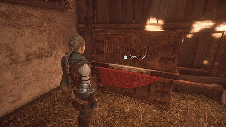 Once you regained your equipment turn 180 degrees to find a locked Workbench - Plague Tale Requiem: Chapter 3, Escape the fort - walkthrough - Chapter 3 - A Burden of Blood - A Plague Tale Requiem Guide, Walkthrough