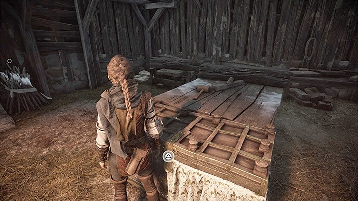 Before you leave this place, you can look around inside nearby buildings for a secret chest - it contains, e - Plague Tale Requiem: Chapter 3, Find and rescue Lucas - walkthrough - Chapter 3 - A Burden of Blood - A Plague Tale Requiem Guide, Walkthrough