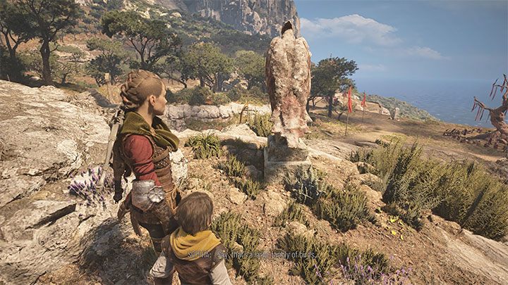 The sixth statue is on a hill and faces the trees - Plague Tale Requiem: Chapter 9, Explore The Island - walkthrough - Chapter 9 - Tales and Revelations - A Plague Tale Requiem Guide, Walkthrough