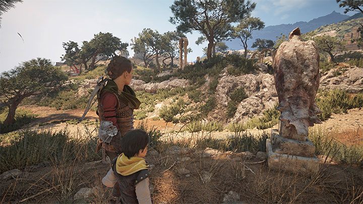 The seventh statue is next to one of the trees and faces the ruins - Plague Tale Requiem: Chapter 9, Explore The Island - walkthrough - Chapter 9 - Tales and Revelations - A Plague Tale Requiem Guide, Walkthrough