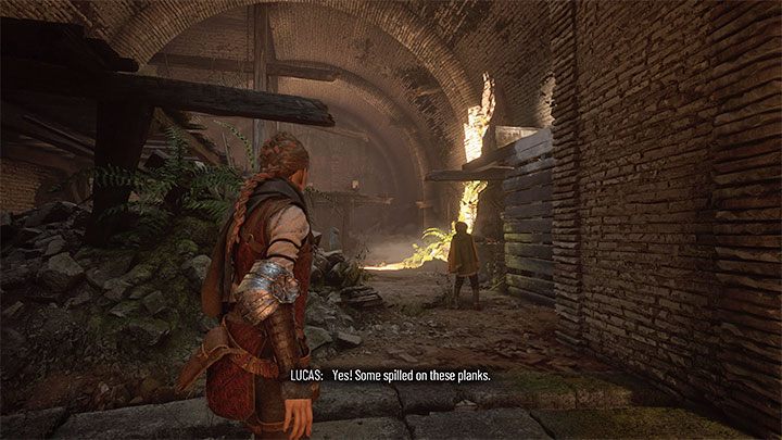 You now need to visit the other area for the Sulphur - Plague Tale Requiem: Chapter 2, Exit the arenas underground - walkthrough - Chapter 2 - Newcomers - A Plague Tale Requiem Guide, Walkthrough