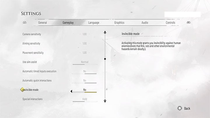 The simplest way to reduce the game's difficulty is simply choosing the lowest difficulty level, Narrative - Plague Tale Requiem: Cheats - immortality, QTE skips - Appendix - A Plague Tale Requiem Guide, Walkthrough
