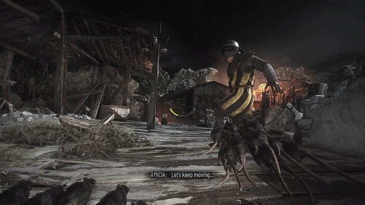 Another good method is to make enemies lose something that protects them from rats - Plague Tale Requiem: Stealth and combat - Basics - A Plague Tale Requiem Guide, Walkthrough