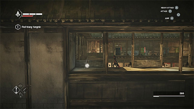 After running through the rope, go left - Shards in sequence 8 - Hunted - Animus shards - Assassins Creed Chronicles: China - Game Guide and Walkthrough