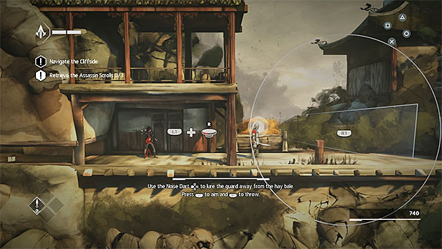 Go to the right and use the knob to unlock a passage - The Return - walkthrough for sequence 2 - Walkthrough - Assassins Creed Chronicles: China - Game Guide and Walkthrough