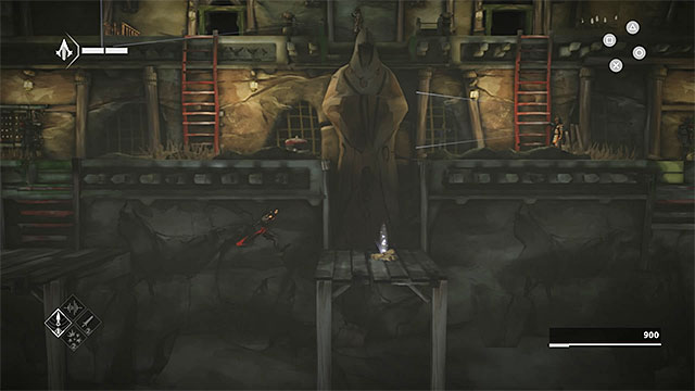 Jump to the ledge with third scroll - The Return - walkthrough for sequence 2 - Walkthrough - Assassins Creed Chronicles: China - Game Guide and Walkthrough