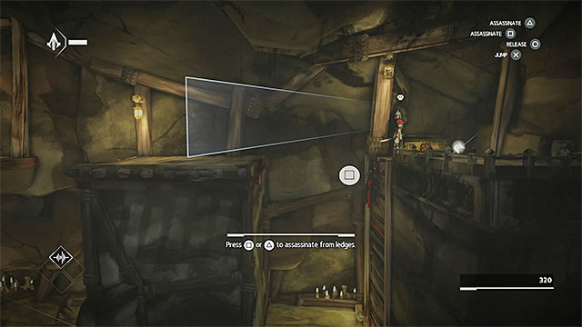 Reach the ledge with a guard and data fragment - Shards in sequence 1 - The Escape - Animus shards - Assassins Creed Chronicles: China - Game Guide and Walkthrough