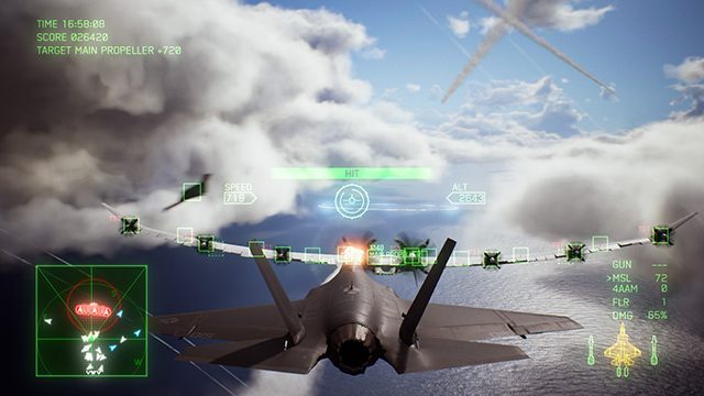 Keep switching targets until you lock the camera on the main propellers. - How to defeat Arsenal Bird boss in Ace Combat 7 Skies Unknown? - Air combat - Ace Combat 7 Skies Unknown Guide