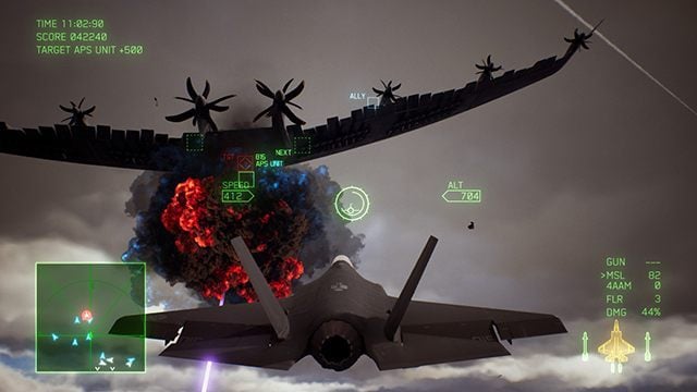 Destroy the boss and watch it fall down into the sea - How to defeat Arsenal Bird boss in Ace Combat 7 Skies Unknown? - Air combat - Ace Combat 7 Skies Unknown Guide