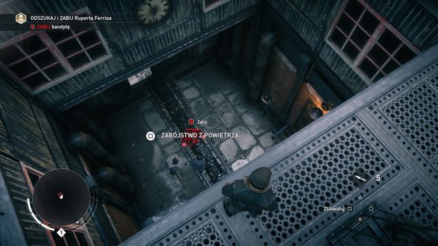 Use the altitude advantage and kill the enemy. - 01 - A Spanner in the Works | Syndicate Sequence 1 Walkthrough - Sequence 1 - Assassins Creed: Syndicate Game Guide & Walkthrough