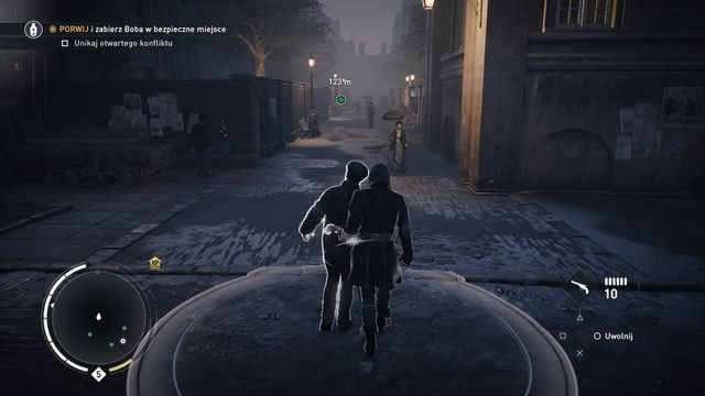 Carefully avoid the enemies on your way when leading Bob. - 04 - A Long Night Out on The Town | Train Hideout Memories - Train Hideout Memories - Assassins Creed: Syndicate Game Guide & Walkthrough