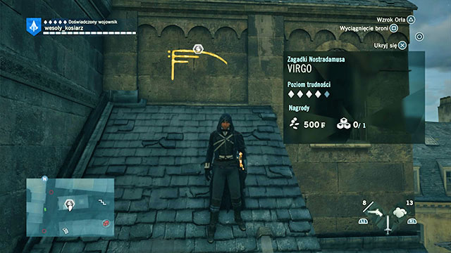 The symbol is in the Northern part of the district, on the wall of the church - Side quests | Porte-Saint-Denis - Porte-Saint-Denis - Assassins Creed: Unity Game Guide & Walkthrough