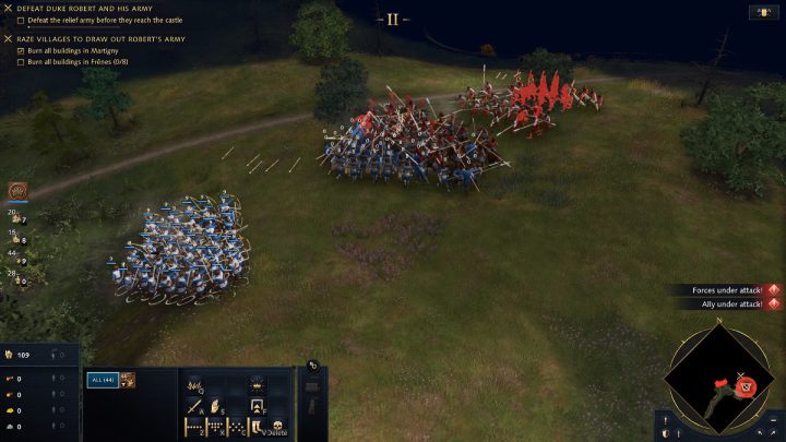 The new mission objective will be to defeat the incoming troops heading to the castle - Age of Empires 4: The Battle of Tinchebray (The Normans) - walkthrough - The Normans - Age of Empires 4 Guide