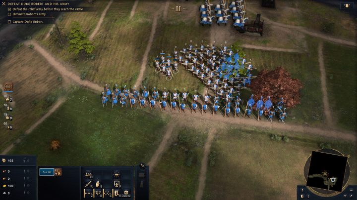 Assign units groups to keyboard shortcuts and prepare for Prince Robert's raid - Age of Empires 4: The Battle of Tinchebray (The Normans) - walkthrough - The Normans - Age of Empires 4 Guide