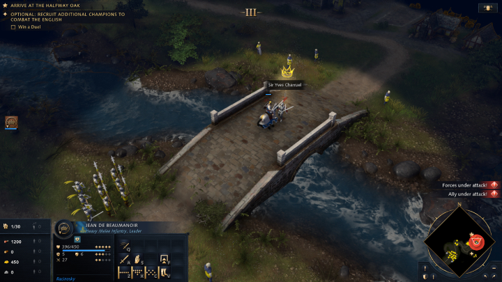 Follow the road east until you come to a bridge - Age of Empires 4: The Combat of the Thirty (The Hundred Years War) - walkthrough - The Hundred Years War - Age of Empires 4 Guide