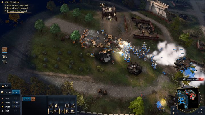 Send the infantry to the inner city walls and kill all archers - Age of Empires 4: The Siege of Kazan (The Rise of Moscow) - walkthrough - The Rise of Moscow - Age of Empires 4 Guide