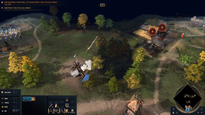The Nest of Bees units, taken from your Chinese allies, will set the houses on fire in no time - Age of Empires 4: The Battle of Liegnitz (The Mongol Empire) - walkthrough - The Mongol Empire - Age of Empires 4 Guide