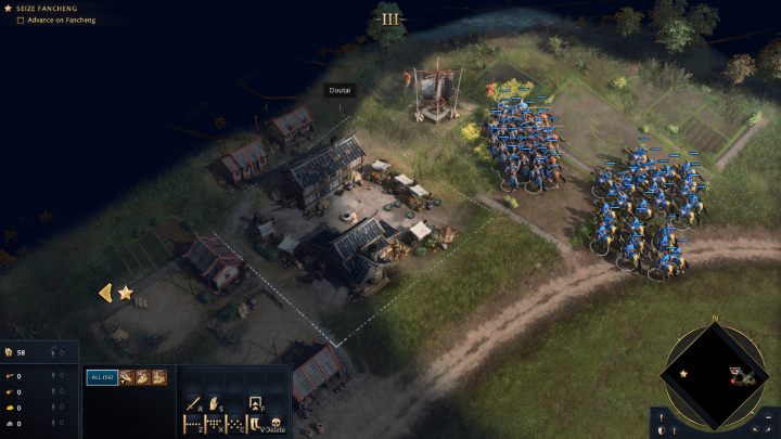 Before you continue, take the narrow path north and burn down all the enemy buildings at Doutai Market - Age of Empires 4: The Song Fortress (The Mongol Empire) - walkthrough - The Mongol Empire - Age of Empires 4 Guide