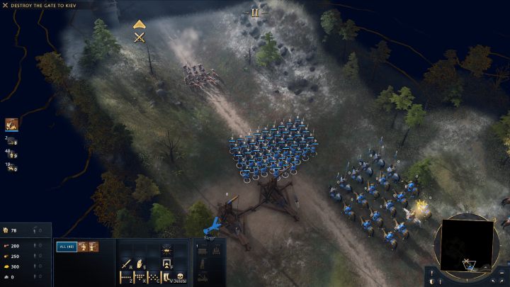 A small squad of spear men and archers will jump out at you from behind the gate - Age of Empires 4: The Siege of Kiev (The Mongol Empire) - walkthrough - The Mongol Empire - Age of Empires 4 Guide