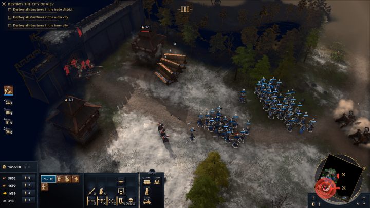 With trebuchets and battering rams, start tearing down the watchtowers - Age of Empires 4: The Siege of Kiev (The Mongol Empire) - walkthrough - The Mongol Empire - Age of Empires 4 Guide