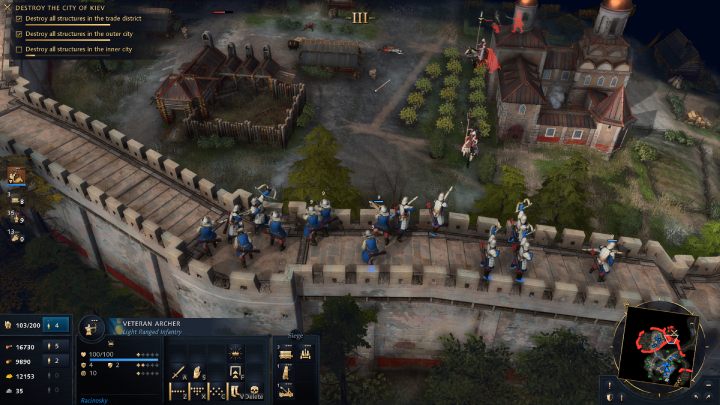 Send all your archers and crossbowmen to the walls and proceed to the next location - Age of Empires 4: The Siege of Kiev (The Mongol Empire) - walkthrough - The Mongol Empire - Age of Empires 4 Guide