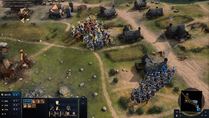 After defending Fleury, you will have to recover 2 lost villages, marked on the map - Age of Empires 4: The Battle of Bremule (The Normans) - walkthrough - The Normans - Age of Empires 4 Guide