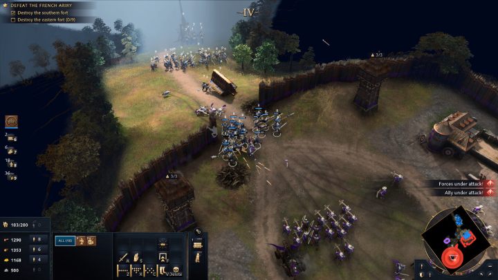 Create some new units, gather your army and head east to the second fort - Age of Empires 4: Second Battle of Lincoln (The Normans) - walkthrough - The Normans - Age of Empires 4 Guide