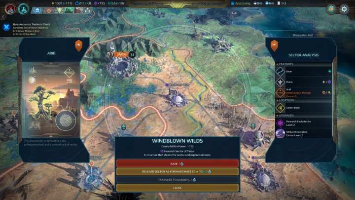 The number of generated knowledge points that accelerate research can be increased by, for example, research institutions in annexed areas. - Research in Age of Wonders Planetfall - Gameplay mechanics - Age of Wonders Planetfall Guide