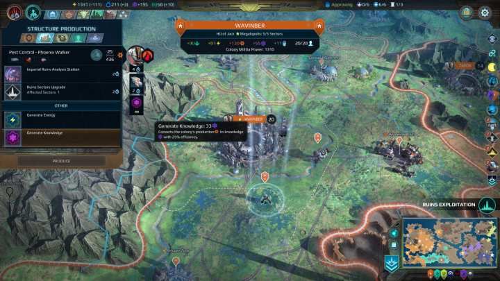 If a colony isnt producing anything, set it to generate knowledge points. - Research in Age of Wonders Planetfall - Gameplay mechanics - Age of Wonders Planetfall Guide