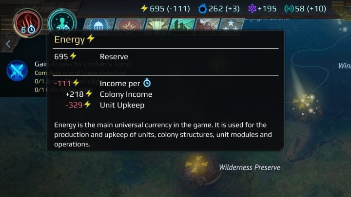 Having too many units can result in negative energy production. - Army Management in Age of Wonders Planetfall - Army - Age of Wonders Planetfall Guide