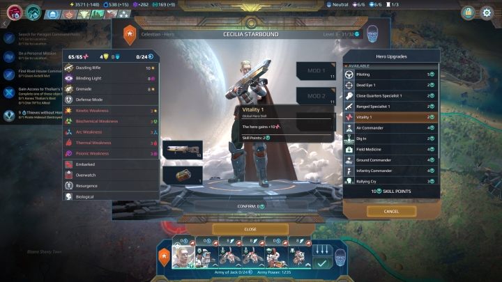 During the promotion of the hero, player has the possibility to unlock new abilities. - Acquisition of experience by units in Age of Wonders Planetfall - Gameplay mechanics - Age of Wonders Planetfall Guide