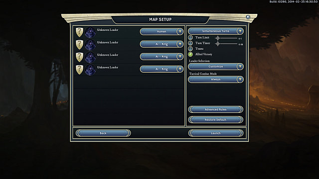 New game starting screen. - The basic information about the game - The basics - Age of Wonders III - Game Guide and Walkthrough