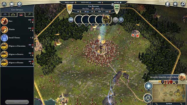 In this case, the reach of the domain in symbolized by the yellow border. . - Basic information - Cities - Age of Wonders III - Game Guide and Walkthrough