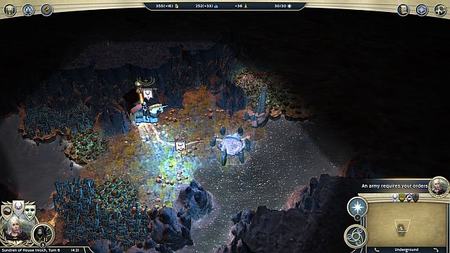 To activate the teleport, you need to defeat the opponents at the other side. - Council of Origins - walkthrough - The Elven Court Campaign - Age of Wonders III - Game Guide and Walkthrough