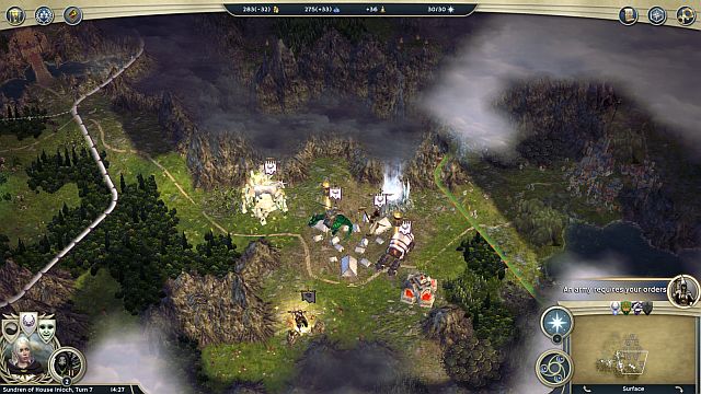 The place where Reskar joins you. - Council of Origins - walkthrough - The Elven Court Campaign - Age of Wonders III - Game Guide and Walkthrough