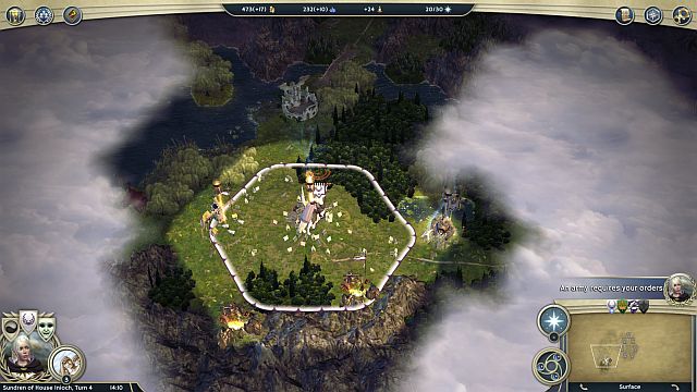 After you defeat the brigands, the Eldaste village will be very grateful to you. - Council of Origins - walkthrough - The Elven Court Campaign - Age of Wonders III - Game Guide and Walkthrough