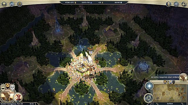 Voraditiuss Throne City, right next to the exit, a teleport out of the undergrounds. - Faith Reborn - walkthrough - The Elven Court Campaign - Age of Wonders III - Game Guide and Walkthrough