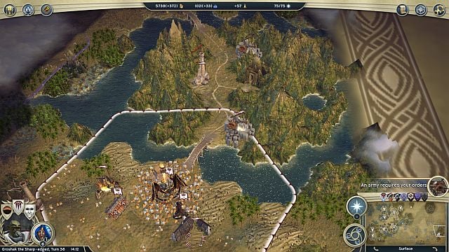 Entrance to the undergrounds. - Wild Magic - walkthrough - The Elven Court Campaign - Age of Wonders III - Game Guide and Walkthrough