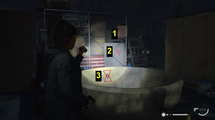 5 - Alan Wake 2: Padlock puzzle in Kalevala Knights Workshop in Watery - Main storyline - Alan Wake 2 Guide