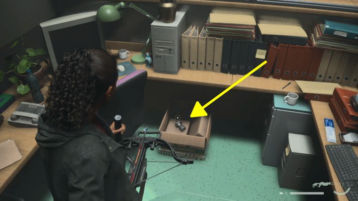 4 - Alan Wake 2: The door knob of workshop with hunting rifle puzzle - Unique items - Alan Wake 2 Guide