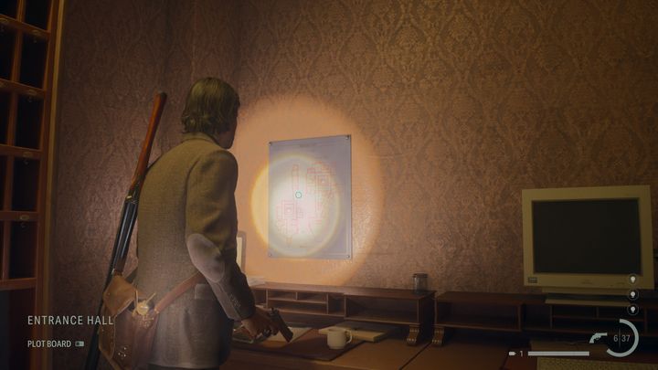 After reaching the hotel and meeting Zan, head to the elevator and go to the ground floor - Alan Wake 2: All location maps - Alan - Initiation - Alan Wake - Alan Wake 2 Guide